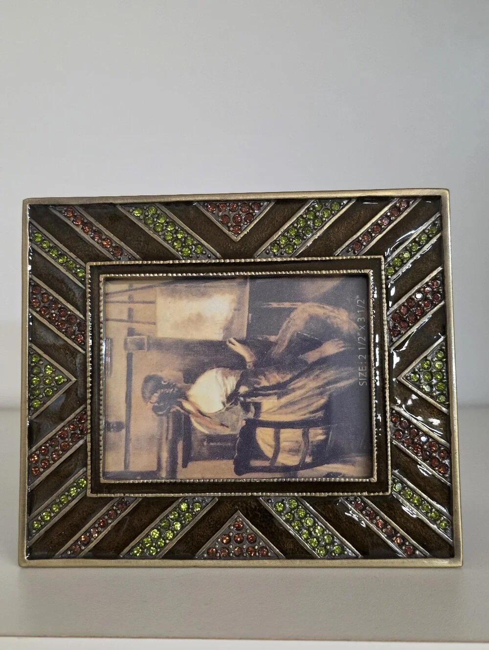 Ashleigh Manor Pyramidal Elegance Enamel & Swarovski Crystal Frame
